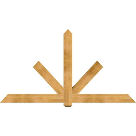 Ekena Millwork Kennewick Rough Sawn Timber Gable Bracket, Western Red Cedar, 96"W x 52"H x 4"D x 6"F, 13/12 Pitch GBW096X52X0406KEN00RWR